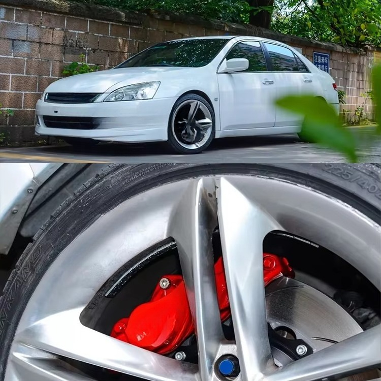 Brake Rotor - フロントビッグブレーキキット 4ピストンキャリパー 330*28mmローター BBKオートブレーキシステム アコードCL7/CL9 17インチカーリム用