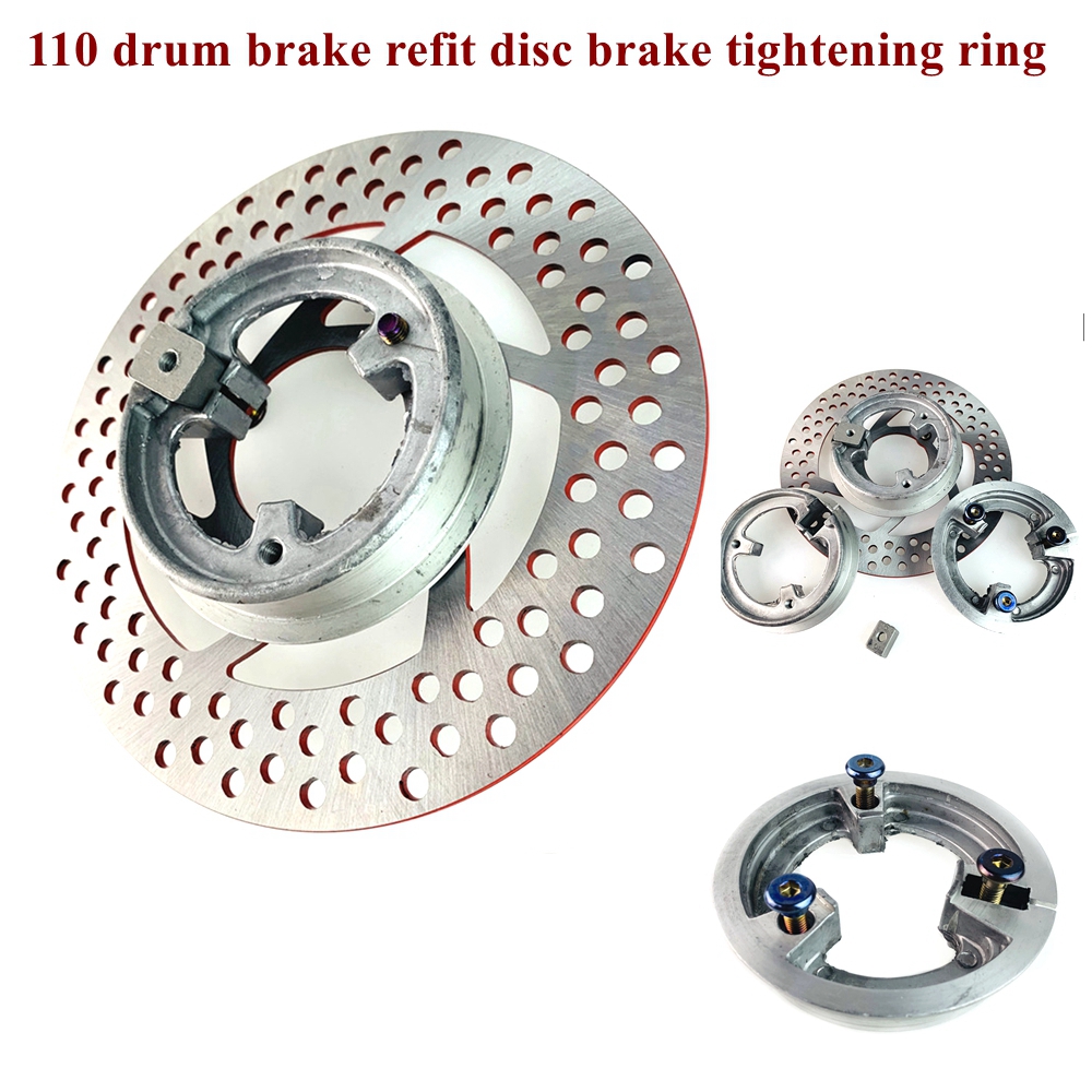 オートバイドラムブレーキ変換ディスクブレーキアルミ締め付けリ - Brake Disc Motorcycle のレビューと価格
