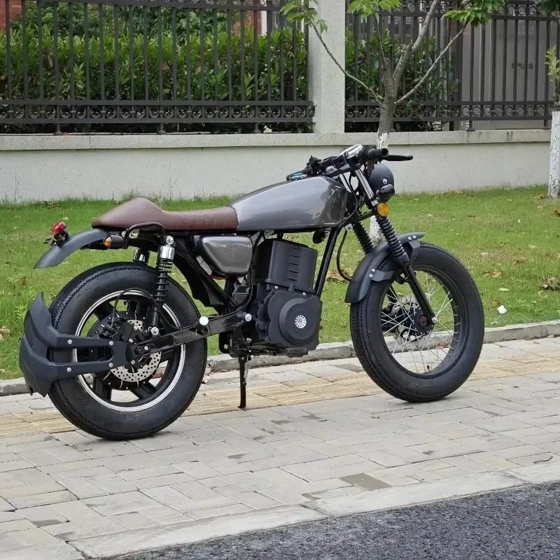 ヴィンテージスタイルのCG125電動バイク、5000Wモータ - Brake Disc Motorcycle のレビューと価格