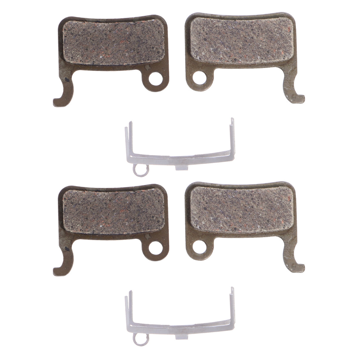 2セットのセミメタリック樹脂製ブレーキパッド。低騒音、耐摩耗 - Brake Pads Bike のレビューと価格