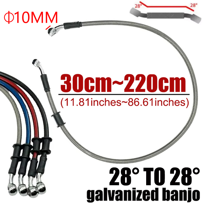 シルバー 30cm～220cm 28 °   10 ミリメー - Motorcycle Brake Cable のレビューと価格