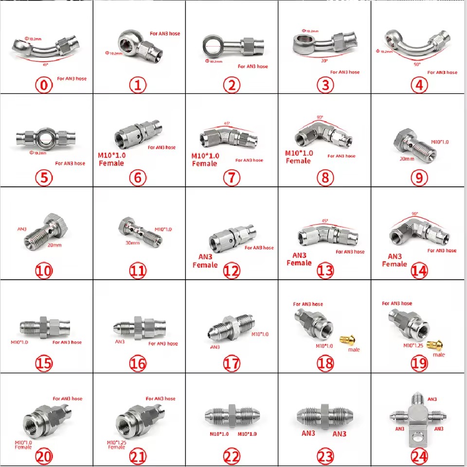 01PC AN3 AN4 車改造オートバイモーターバイク油圧 - Brake Line Motorcycle のレビューと価格